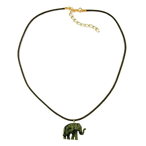 Kette, kleiner Elefant, oliv-marmor Cover