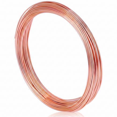 Image of Beadsnfashion 10 Meters Aluminium Craft Wire 1mm Copper Color for DIY Art & Craft Projects, Wire Wrapping, Jewellery Design, Flower Decoration, Floral Arrangement and Handmade Craft Supplies
