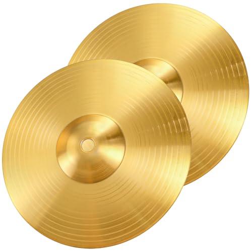 Foraineam 2 Pieces 8-Inch Splash Cymbal Classic Drums Cymbals Percussion Instrument Golden Practice...