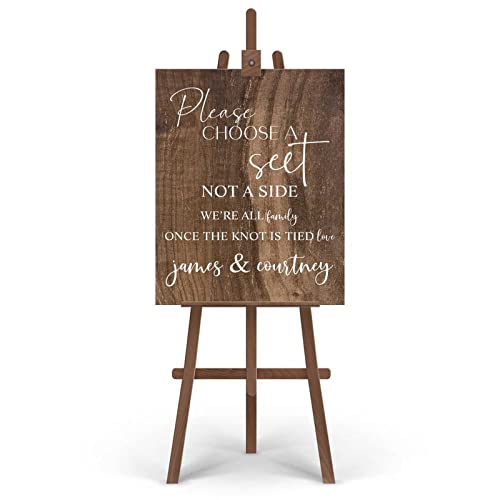 Panneau de mariage en bois rustique pour simplifier le placement des invités