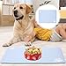 POPETPOP Pet Feeding Mat Absorbent Dog Bowl Mat for Water and Food Quick-Dry Design Non-Slip Base for Indoor Use Prevents Spills and Stains Lightweight
