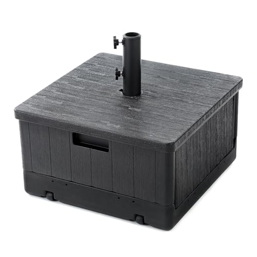 Home Zone Living 119lbs 21" Square Heavy Duty Planter Umbrella Base w/Rolling Wheels & Water Weight Bag for Patio Pool Backyard, Convertible as Table or Planting Box, Supports Up to 11 Ft Umbrella by Home Zone Living - Used condition - US$49.51