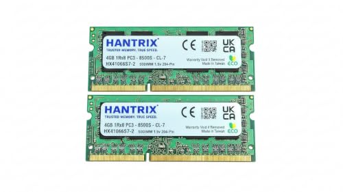 Image of 8GB Kit (2x4GB) DDR3 1066MHz Laptop RAM PC3-8500S 204-Pin SO-DIMM Notebook Memory | 1.5V 1Rx8 Dual-Channel Performance Pack | Premium Korea Chips | 3-Year Warranty