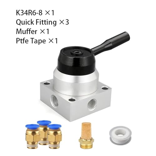 Válvula de control de flujo manual 4HV310-10 rotativa de 3 posiciones 3
