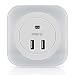 AVANTEK LED Night Light Plug-and-Play Automatic Wall Lights with Dusk to Dawn Sensor and Dual USB Ports