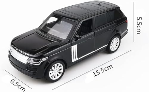 Image of 1:32 Scale Range Rover SUV Toy Car|Metal Diecast Car for Kids with Openable Doors, Sound, Light Effects (Black)