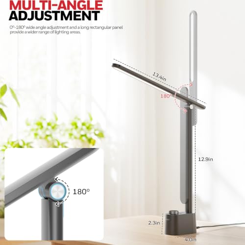 Honeywell LED Desk Lamp, Sunturalux™ Grey Desk Lamps for Home Office USB - image 5