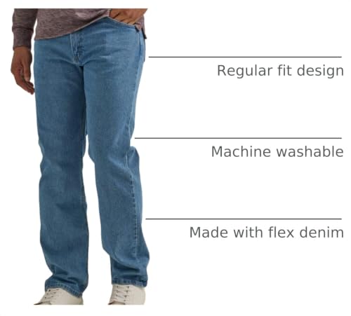 Image of Wrangler Authentics Men's Classic 5-Pocket Regular Fit Flex Jean