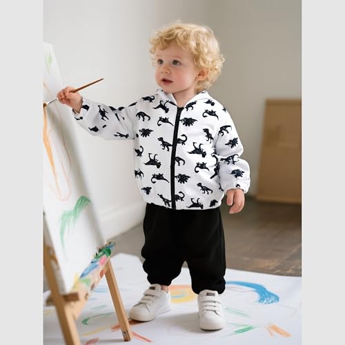 Size 18M-5T Toddler Baby Boys Clothes Zip Up Hoodie & Pants 2 Piece Set Casual Kids Boys Fall Outfits Set3