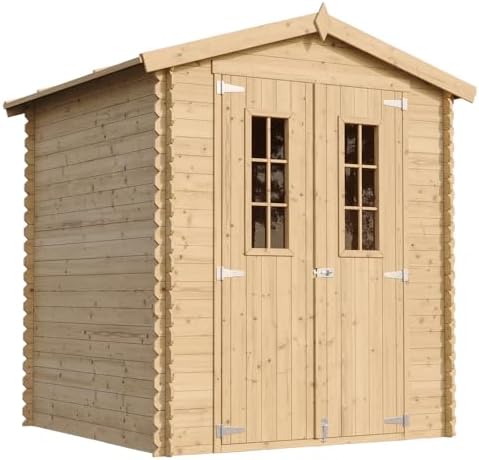 Abri de Jardin en Bois avec Sol TRAITÉ - Stockage extérieur I186x...