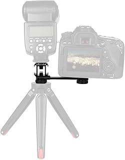 BGNing Triple Cold Shoe Mount Plate, 3 in 1 Cold Shoe Mount Adapter, Microphone Stand Video Light Extend Bracket for for Mobile Gimbal Extension