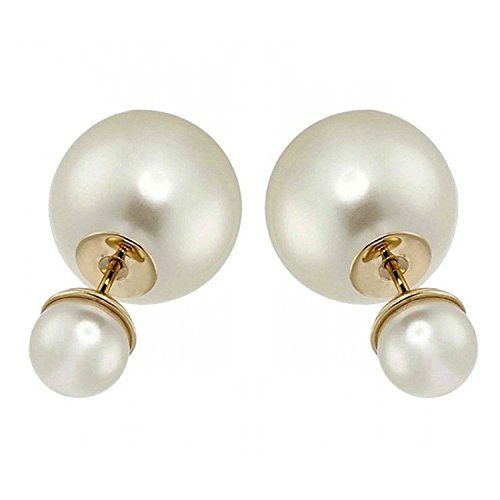 Cinderella Collection By Shining Diva Pearl Stud Earring For Women (White)(Rrrrrrr6768Er)