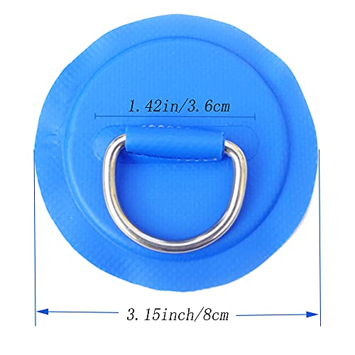 JOIBA 4 Pack Stainless Steel D-Ring Patch,3.15