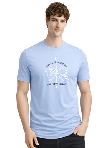 Image of ADRO Mens Printed Cotton T-Shirts Pack of 3 | Regular Fit Graphic Tshirt | Breathable Modern Stylish Casual T Shirt for Travel Gym Daily Lifestyle