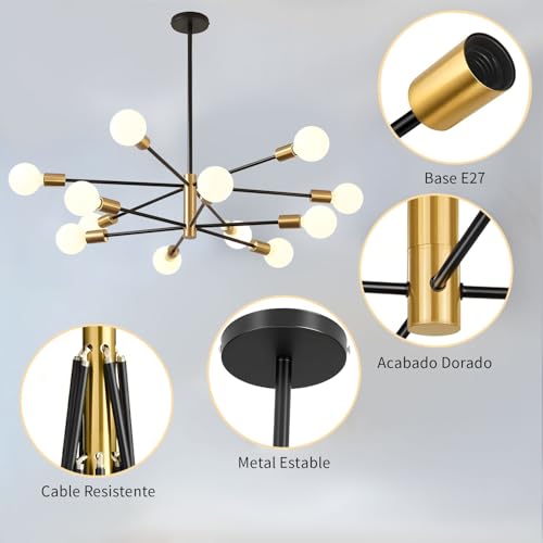 La Mejor Lista de Lámparas de araña comprados en linea. 11 Imagen adicional