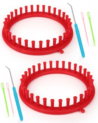 Aeelike 2 Pcs Round Knitting Looms Set, 31 Pegs...
