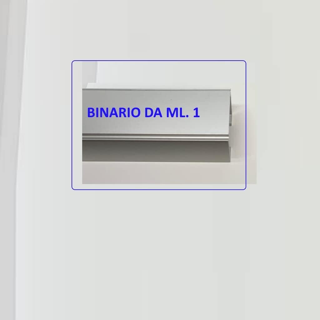 BINARIO KIT PER PORTA A LIBRO LUNGHEZZA 1 METRO PORTATA 50 KG MAX