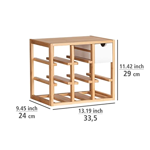 Soporte para botellas Wenko Finja de bambú 33,5x29x24 cm miniatura 4