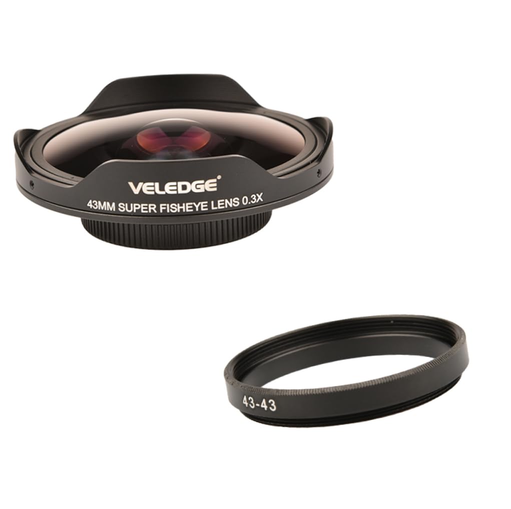 Adaptateur d'objectif Fisheye 37 mm 0, 3X HD Adaptateur Grand Angle Caméra Accessoires Les