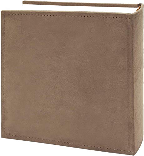 Golden State Art, Family Holiday Photo Album For Christmas, Vacation, Anniversary Photography Book For 200 4X6 Pockets With Memo, 2 Per Page Large Capacity (Suede Cover - Brown) #TOP3
