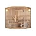 Produktbild Home Deluxe - Traditionelle Sauna - Skyline XL Big - 200 x 200 x 210 cm - für 2-6 Personen, Hemlocktanne, inkl. Saunaofen, Saunazubehör I Dampfsauna Aufgusssauna Finnische Sauna Bio Sauna