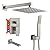 OUGOO Rainfall Shower System with Tub Spout, 10 inch Rain Shower and Handheld, Shower Faucet Set Complete Rough-in Valve and Trim Kit Included, Nickel Brushed