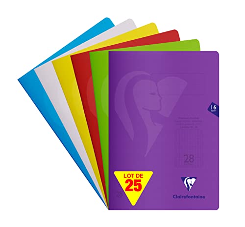 Cahier S'coolbook Clairefontaine A4 90g petits carreaux Seyès pour école