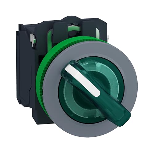 SEL FLUSH LUM VERT 2 POS FIXES 230VAC selecteur rotatif commande armoire