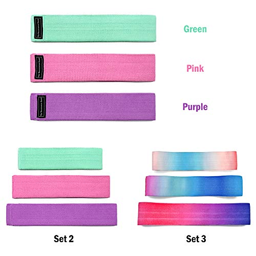 Andoer Conjunto de bandas de malha de resistência para exercícios esportivos 3 peças Conjunto elásti