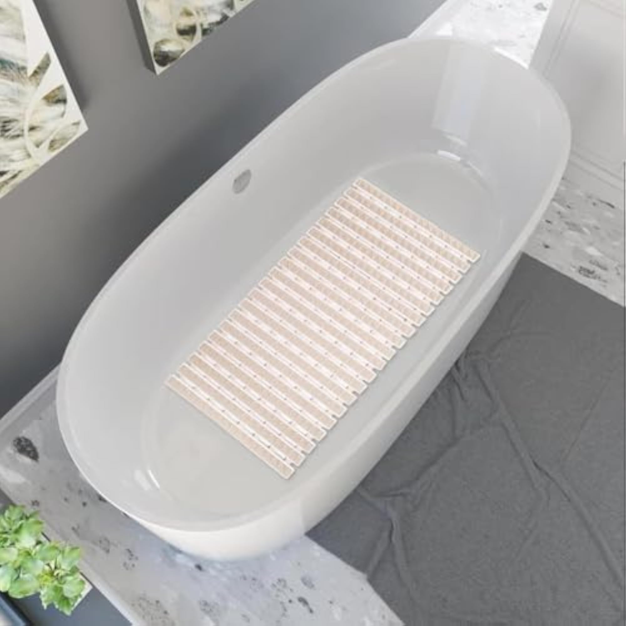 Kavid PVC Shower Mat with Suction Cups