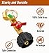 CALPOSE Propane Refill Adapter with Valve and Gauge, Fill 1 Pound Bottles from 20lb Tank, Fits QCC1 / Type1 Propane Tank and 1 lb Throwaway Disposable Cylinder Propane Bottle Connector