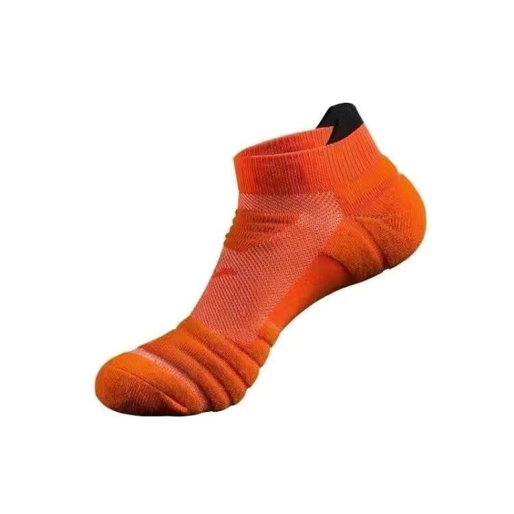 4 pairs of men's and women's low-top cotton athletic socks, bare-bones athletic running socks, cushioning and shock-absorbing.4