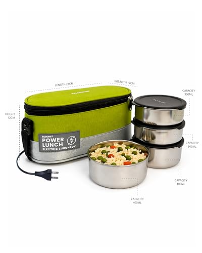 Image of Ecoline Q4, Electric Lunch Box,Capacity 1400ml (Green)