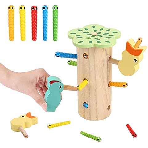Juguete Magnético Montessori de Pájaro Carpintero de Herefun Cover