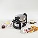 Cuisinart WAF-F30 Round Flip Belgian Waffle Maker, Black/Silver, 1 inch thick