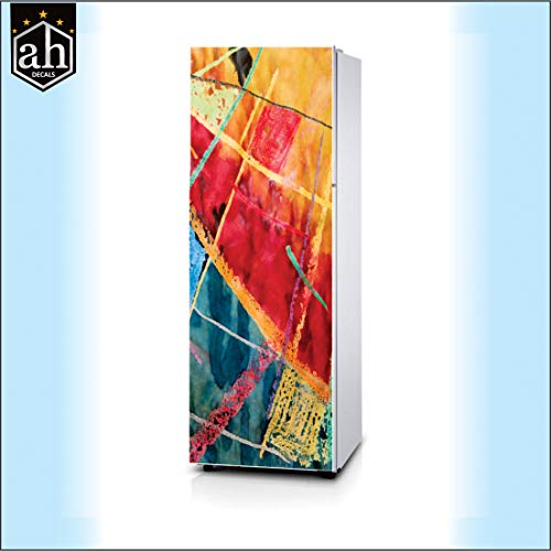 Image of PVC Vinyl Multicolor Design Fridge Wrap Sticker (160 cm x 60 cm or 63 X 24 Inches, Design 12)