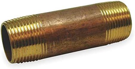 3/4 MNPT x 2-1/2 TBE Red Brass Pipe Nipple SCH 40