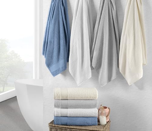 Chic Home HBS58515-AN Luxurious 2-Piece 100% Pure Turkish Cotton Bath Sheet Towels, 34"X68", Ultra-Soft, Highly Absorbent, Jacquard Weave Design thumb #3