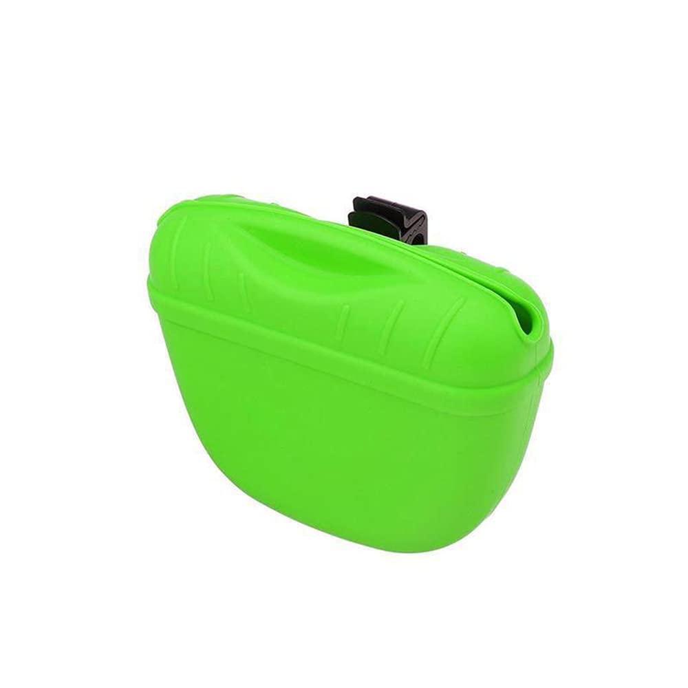TopHomer Silicone Dog Treat Pouch, Gray/Black/Blue/Red/Green Treat Bag Training Pet Puppy Bag Portable Training Pouch with Clip for Belt for Dog Walks