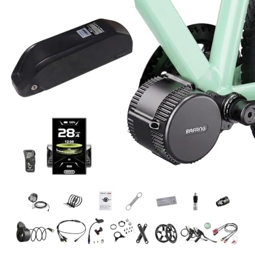 BAFANG Mittelmotor mit Akku 36V 250W BBS01B BBS02B BBS03B BBS-HD G340 Uart/CAN Motor mit optionalem E-Bike Display Custom E-Bike Umbausätze für BB68-120mm Mountainbike