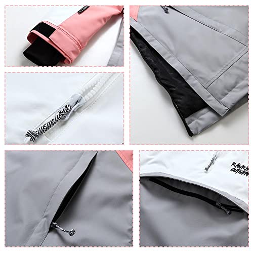 Riuiyele Women's Ski Suit Outdoor Sports Snowboarding Jacket And Pants Waterproof Breathable Snow Suit,Wt L #TOP2