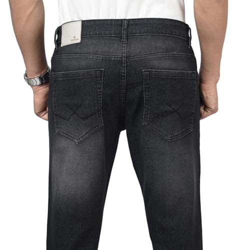 Image of WROGN Men's Slim Fit Jeans | Cotton Stretch | Solid | Casual Denim