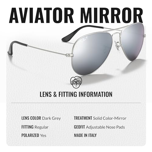 Ray-Ban RB3025 AVIATOR MIRROR Pilot Shaped Sunglasses for Men & Women with Official RAYBAN Eyewear Kit4