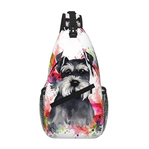 Mochila cruzada Schnauzer para mujeres y hombres