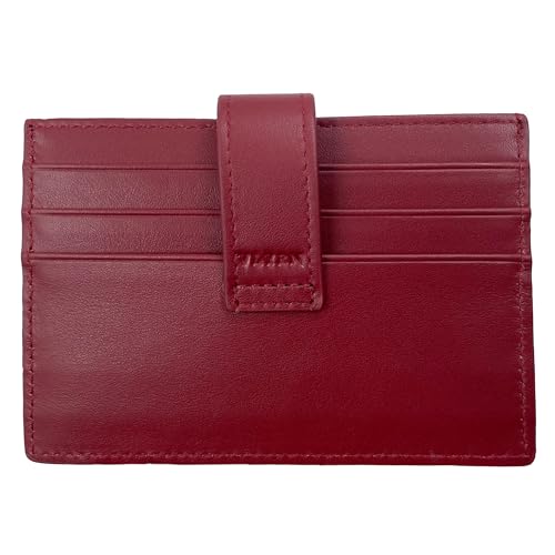 VLYRN Women's Bifold Slim *Mini* Wallet/Cardholder With RFID Blocking (Burgundy) (8 slots total - *1 card/slot)2