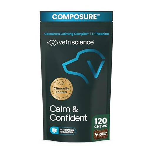 VetriScience Calm & Confident Chews for Dogs, Chicken, 120 Count
