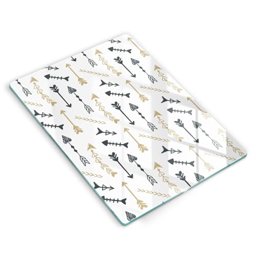 Plaque induction protection ultra résistante et multifonctionnelle 40x52cm flèche boho - 2