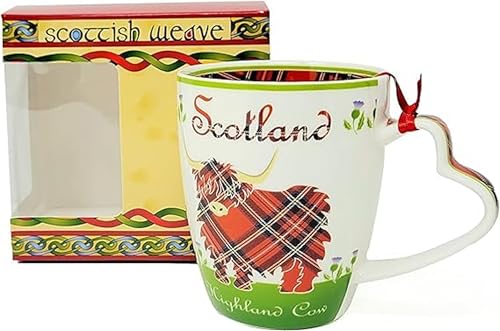 Royal Tara Scotland Highland Cow Mug 380ml/13fl with a Scottish Gift Box