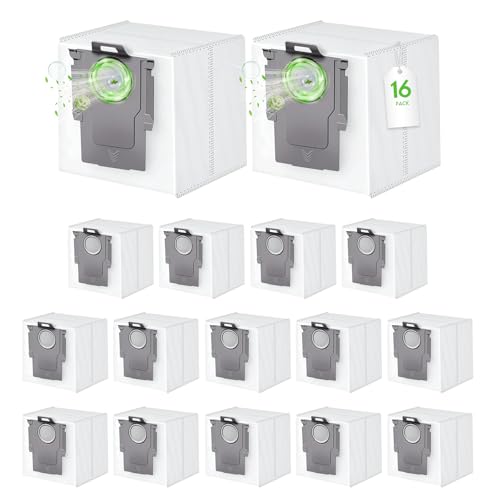 16 Stück Staubbeutel für Roborock S7 Max Ultra/S7 Pro Ultra/S8+/S8 Pro Ultra/Q10 s5+/X5+/Q5 Pro+/Q5 Max+/Q7 M5+ Staubsauger Absaugstation