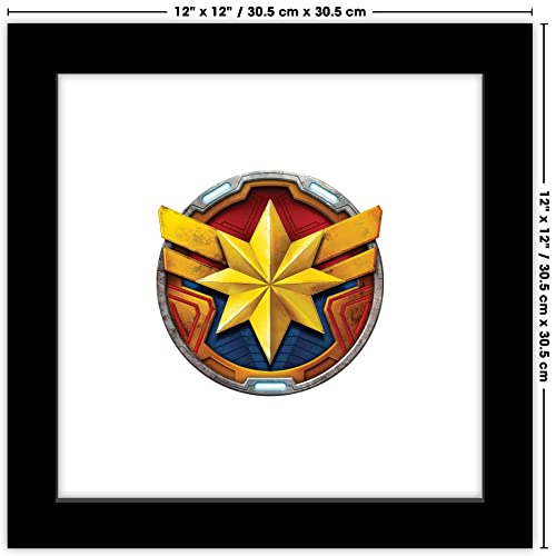 Poster Marvel Avengers Captain Marvel encadré noir 30,5 cm décoration murale - 6